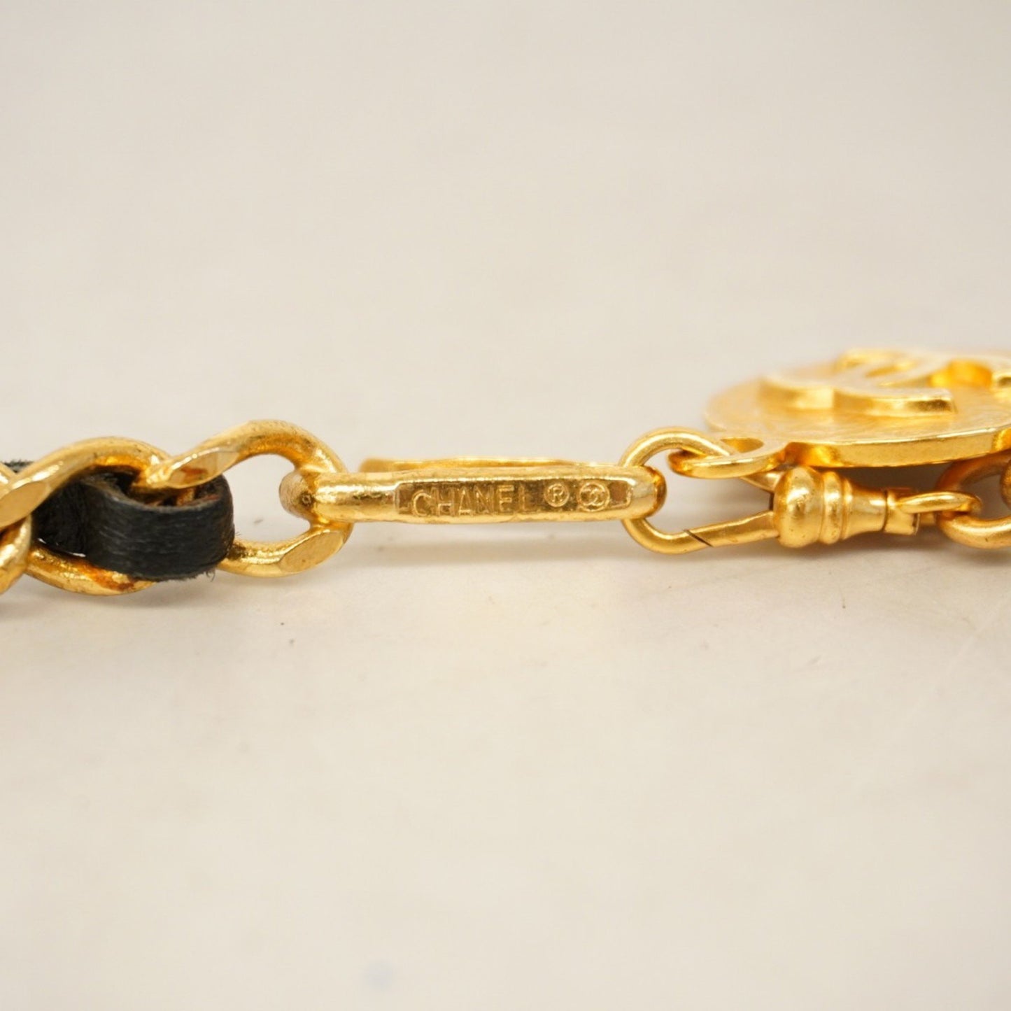 Chanel Black Gold Plated Coco Mark