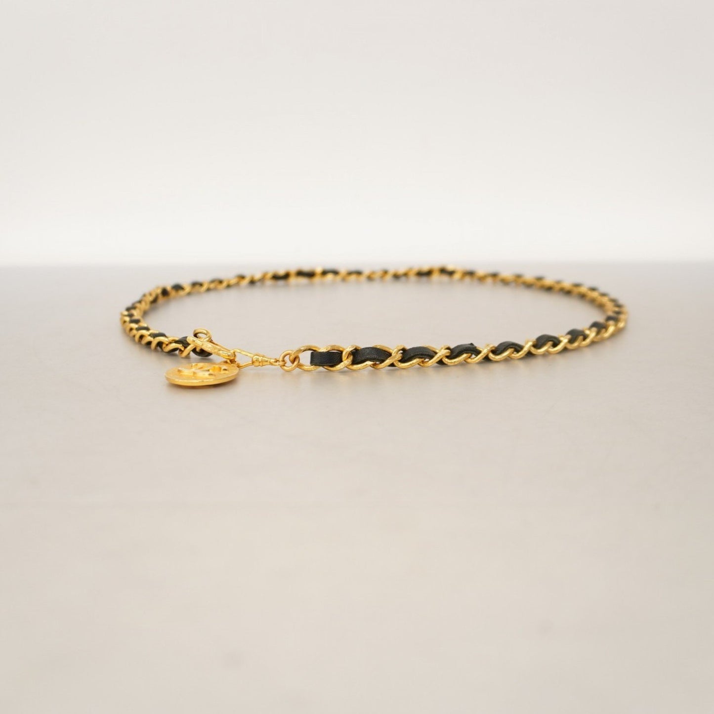 Chanel Black Gold Plated Coco Mark