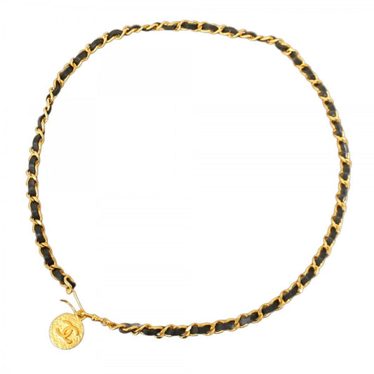 Chanel Black Gold Plated Coco Mark