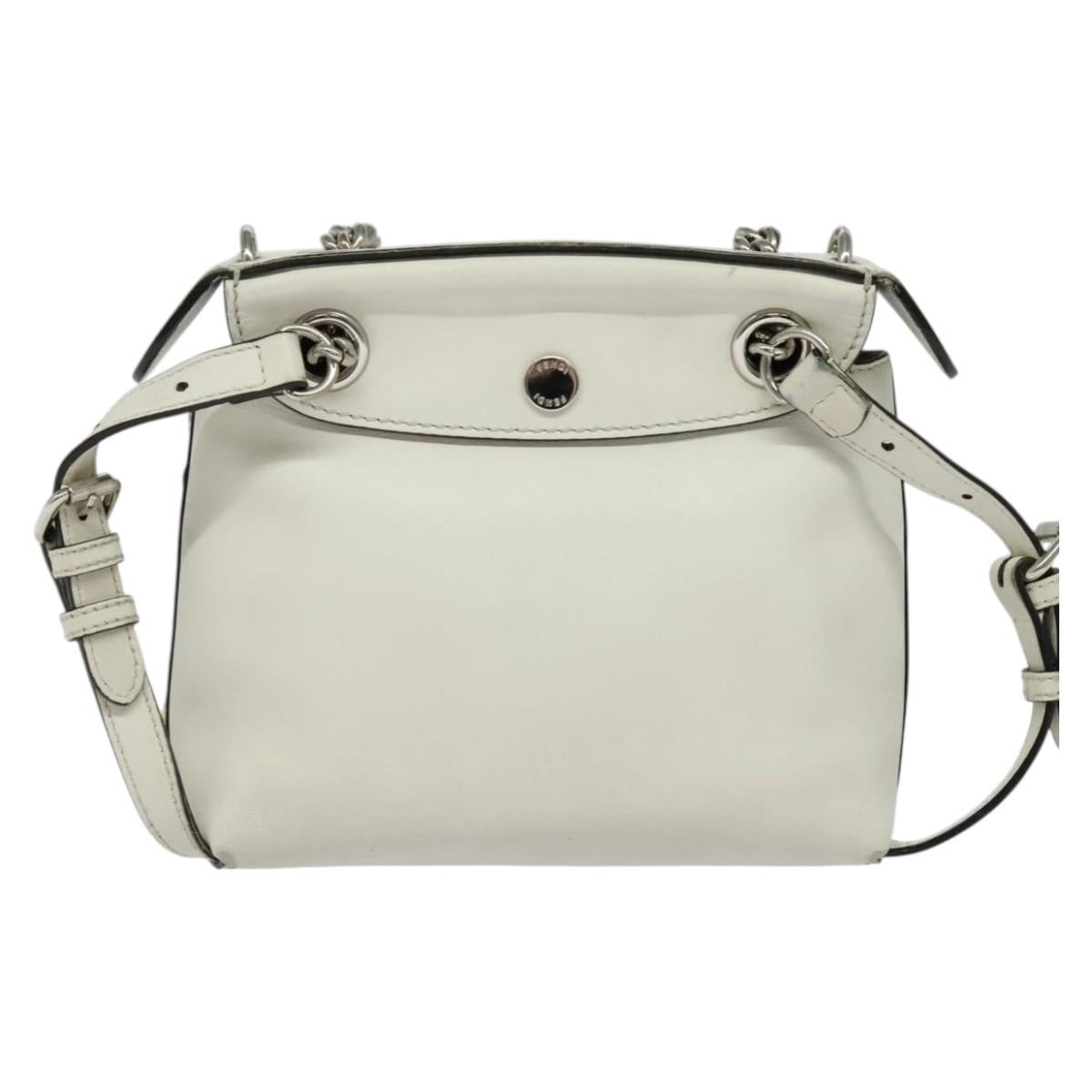Fendi White Leather Back To School
