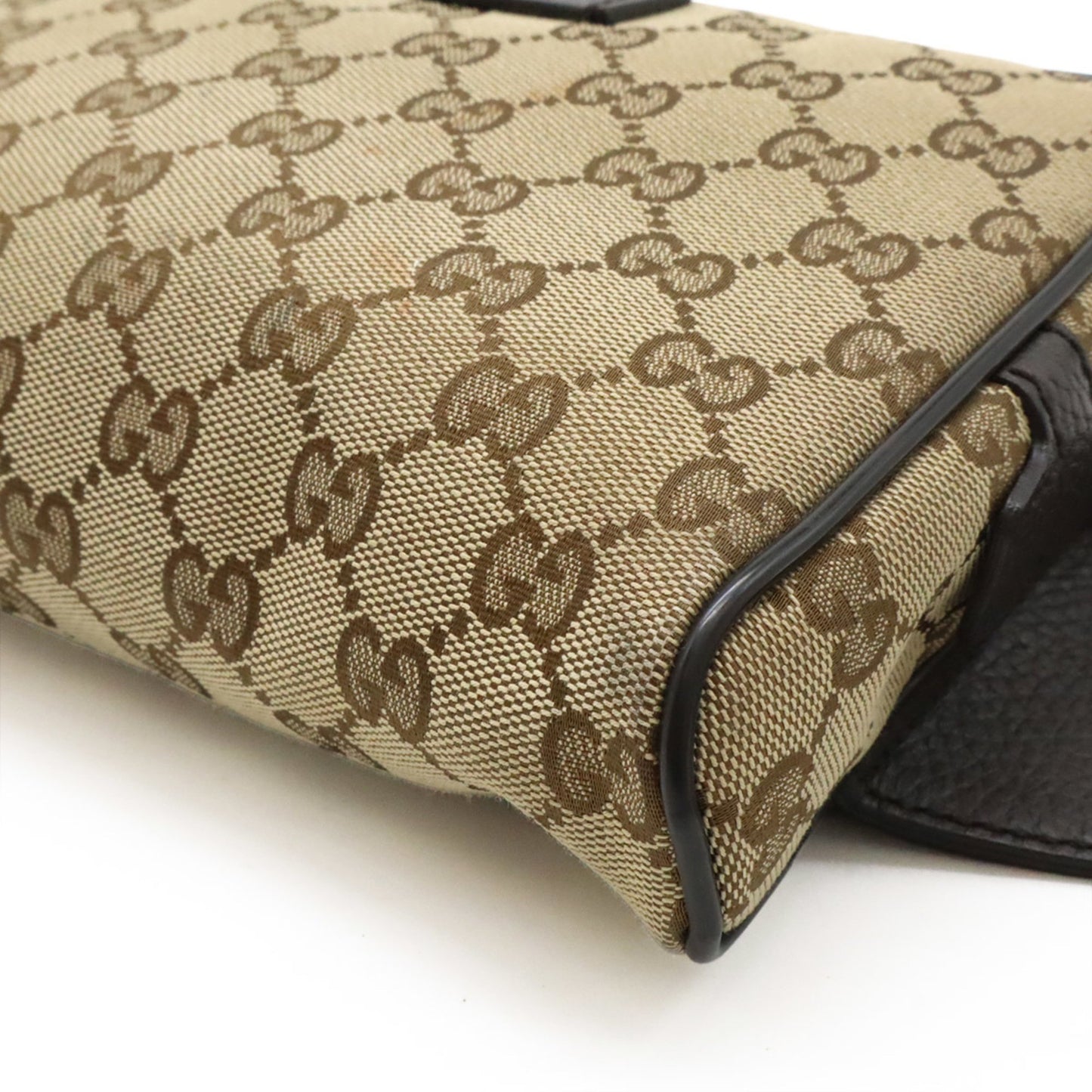 Gucci Brown Canvas, Leather Gg Canvas