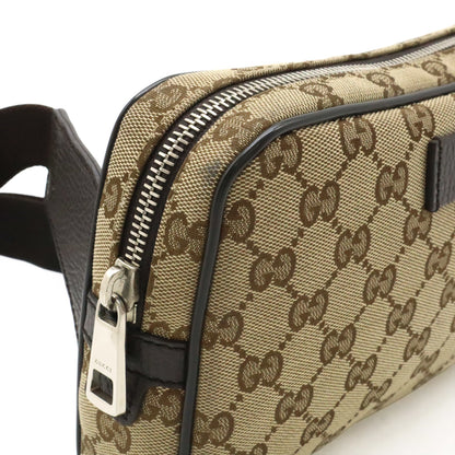 Gucci Brown Canvas, Leather Gg Canvas