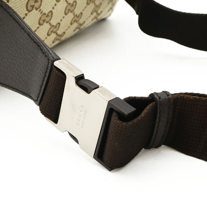 Gucci Brown Canvas, Leather Gg Canvas