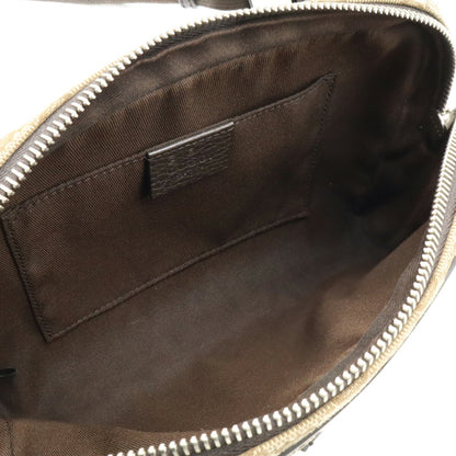 Gucci Brown Canvas, Leather Gg Canvas