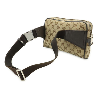 Gucci Brown Canvas, Leather Gg Canvas