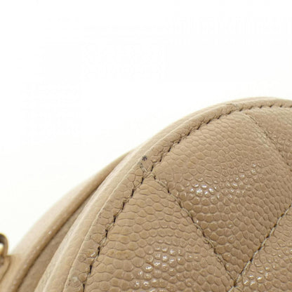 Chanel Brown Leather Round Mini