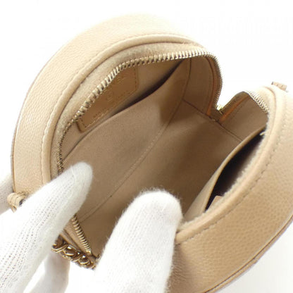 Chanel Brown Leather Round Mini