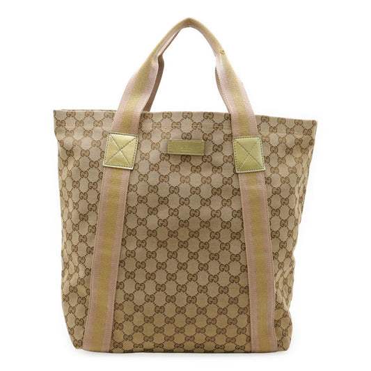 Gucci Brown Canvas, Leather Gg Canvas