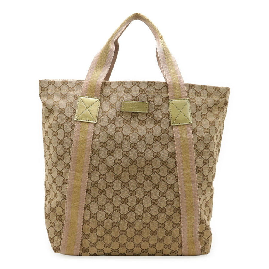 Gucci Brown Canvas, Leather Gg Canvas
