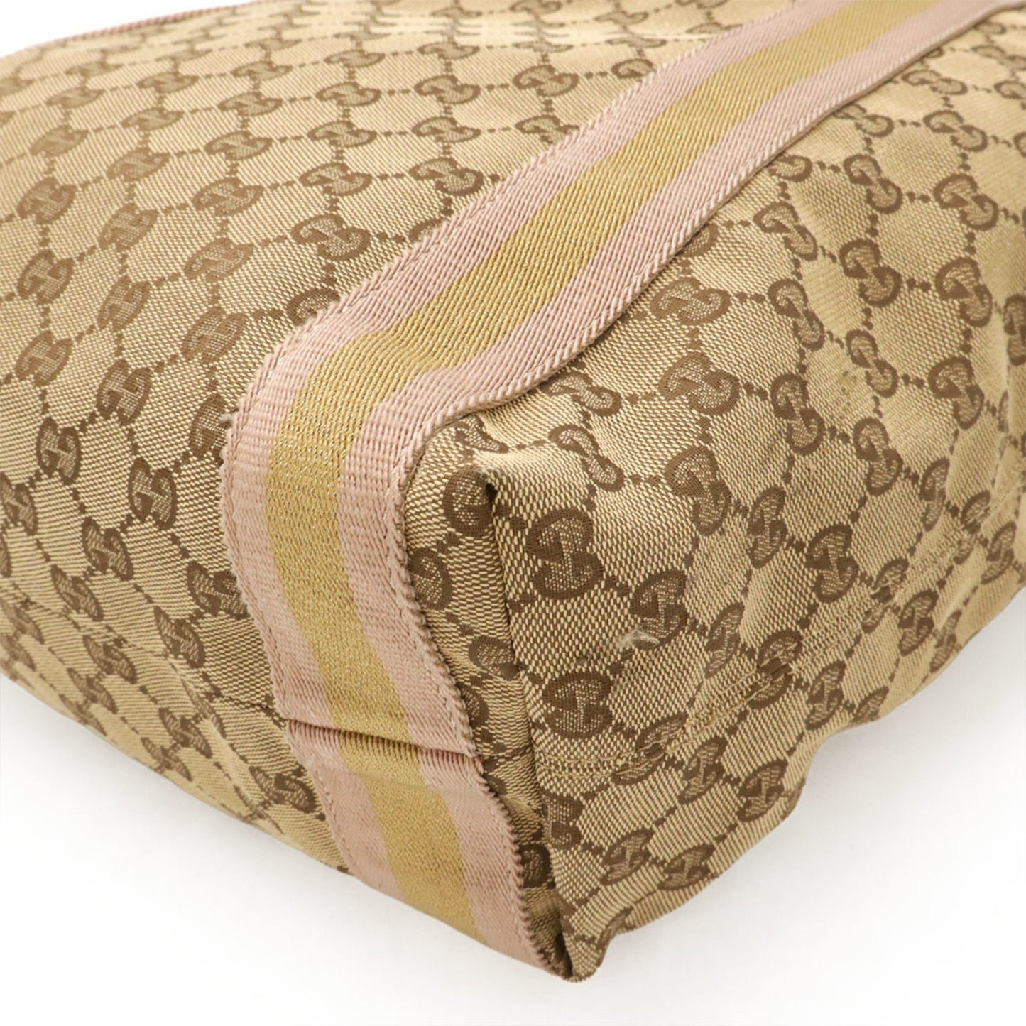 Gucci Brown Canvas, Leather Gg Canvas