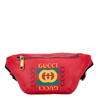 Gucci Red Leather Belt Bag