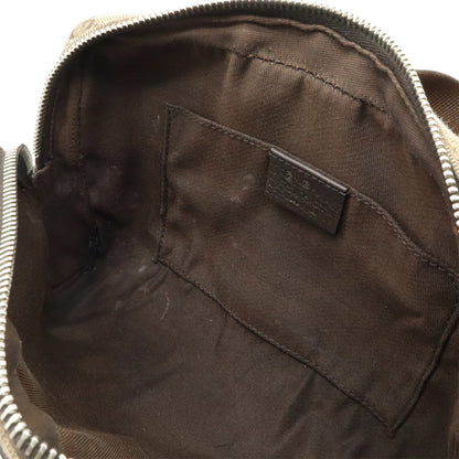 Gucci Brown Canvas, Leather Gg Canvas