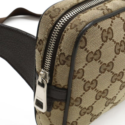 Gucci Brown Canvas, Leather Gg Canvas