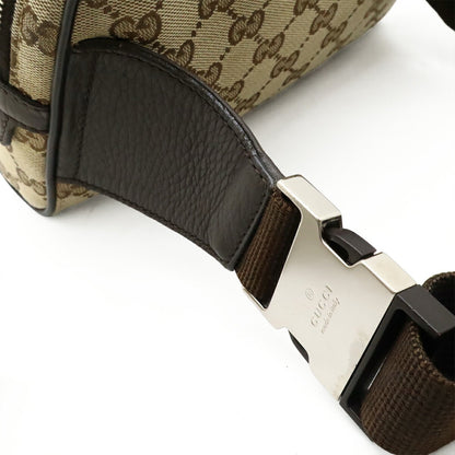 Gucci Brown Canvas, Leather Gg Canvas