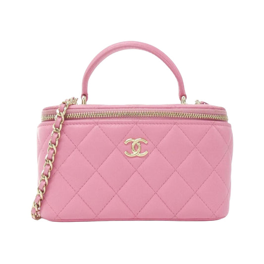 Chanel Pink Leather Vanity