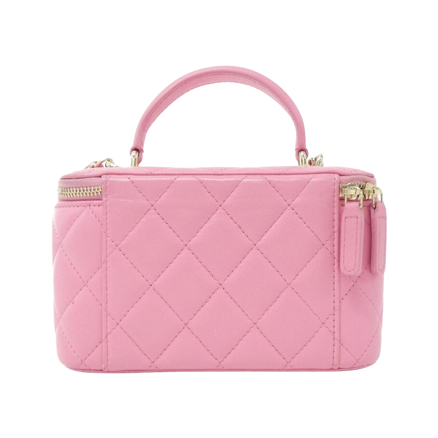 Chanel Pink Leather Vanity