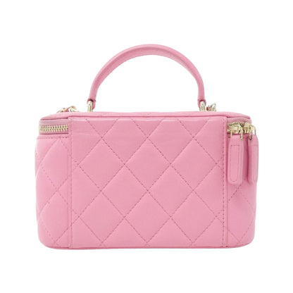 Chanel Pink Leather Vanity