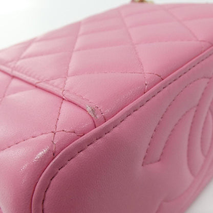 Chanel Pink Leather Vanity