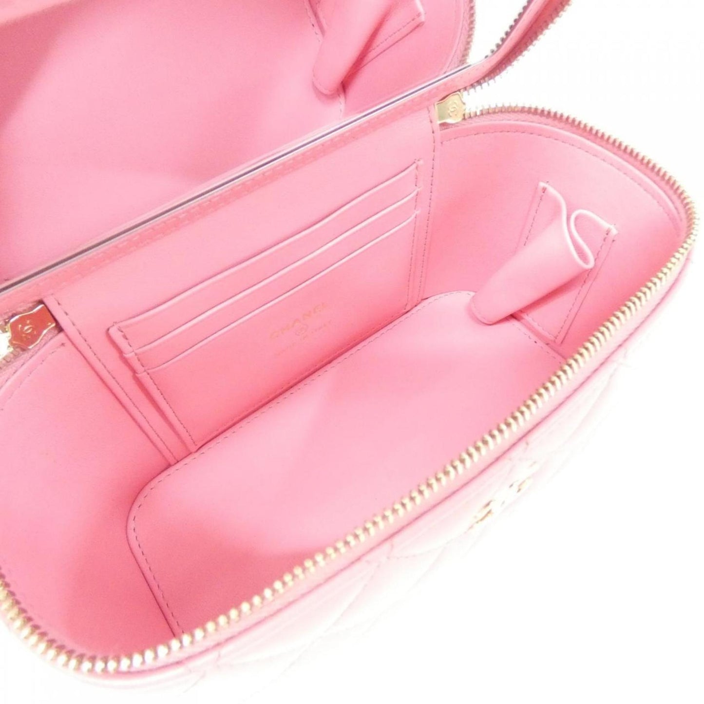 Chanel Pink Leather Vanity