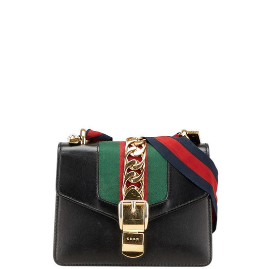 Gucci Black Leather Sylvie
