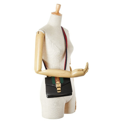 Gucci Black Leather Sylvie