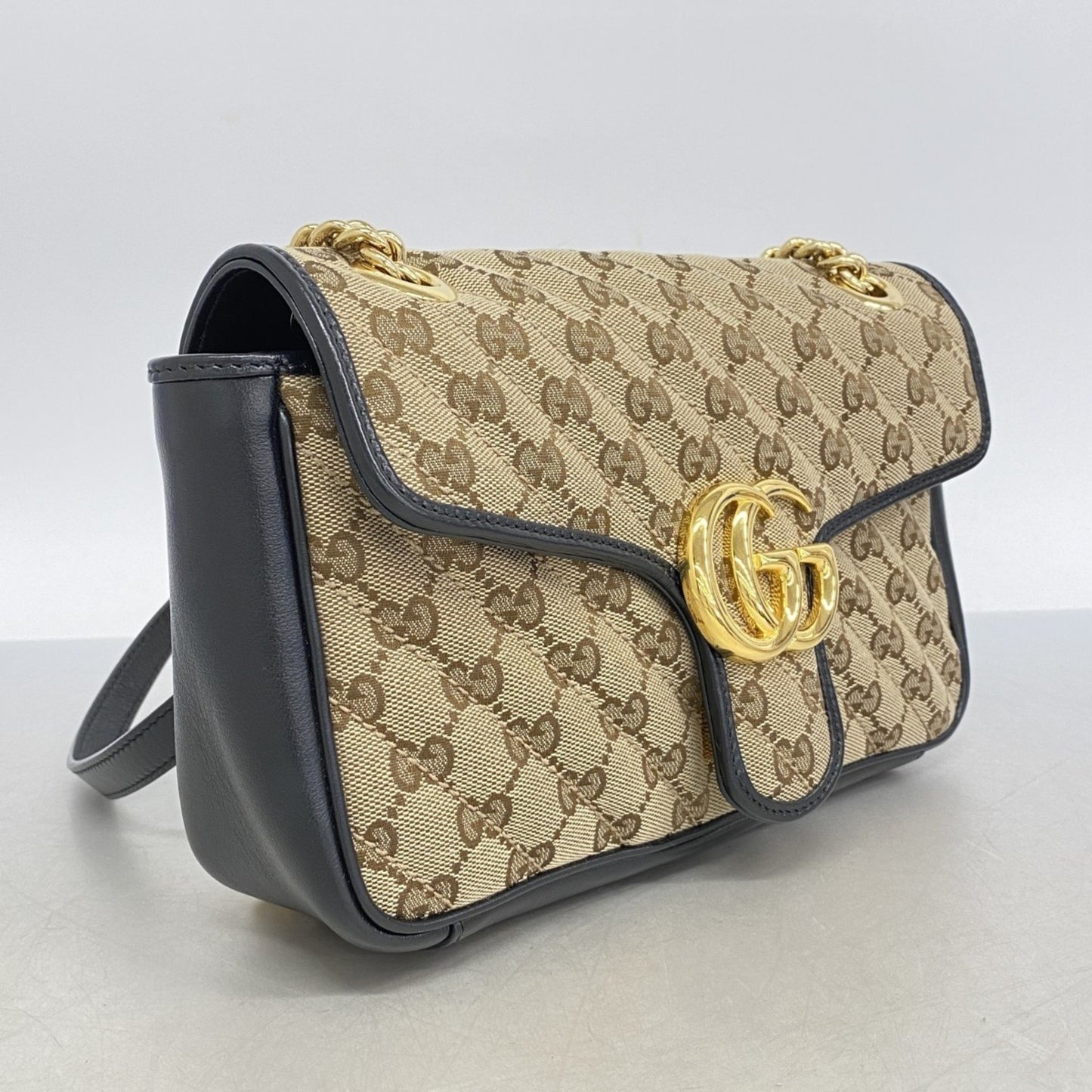 Gucci Brown Canvas Gg Marmont