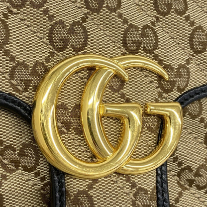 Gucci Brown Canvas Gg Marmont