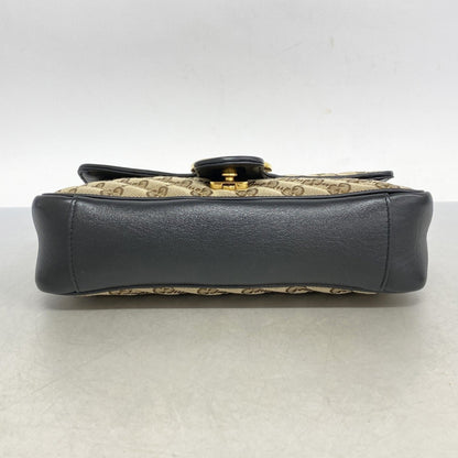 Gucci Brown Canvas Gg Marmont
