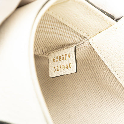 Gucci White Leather Horsebit