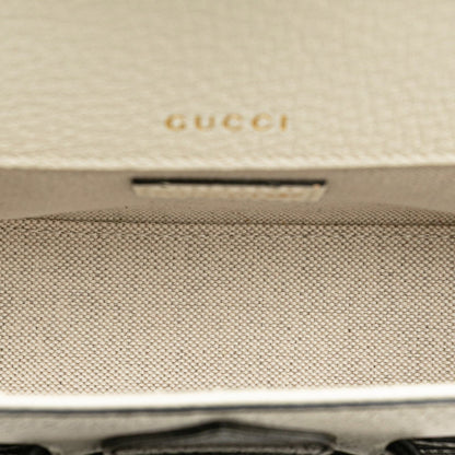 Gucci White Leather Horsebit