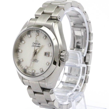 Omega White Steel Seamaster Aquaterra