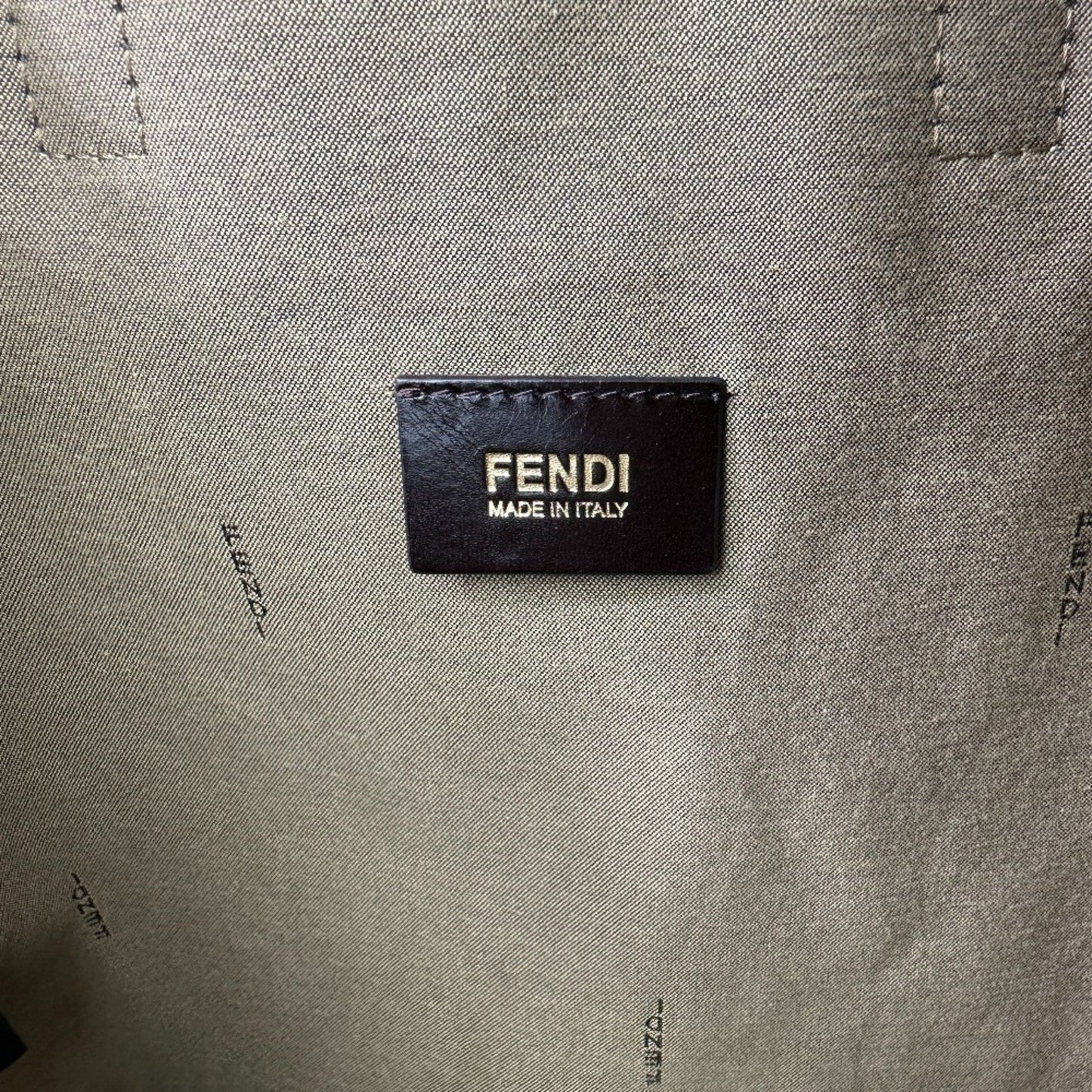 Fendi Brown Canvas, Leather Tote
