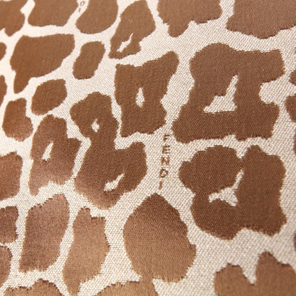 Fendi Brown Canvas, Leather Tote