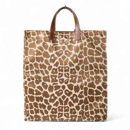 Fendi Brown Canvas, Leather Tote