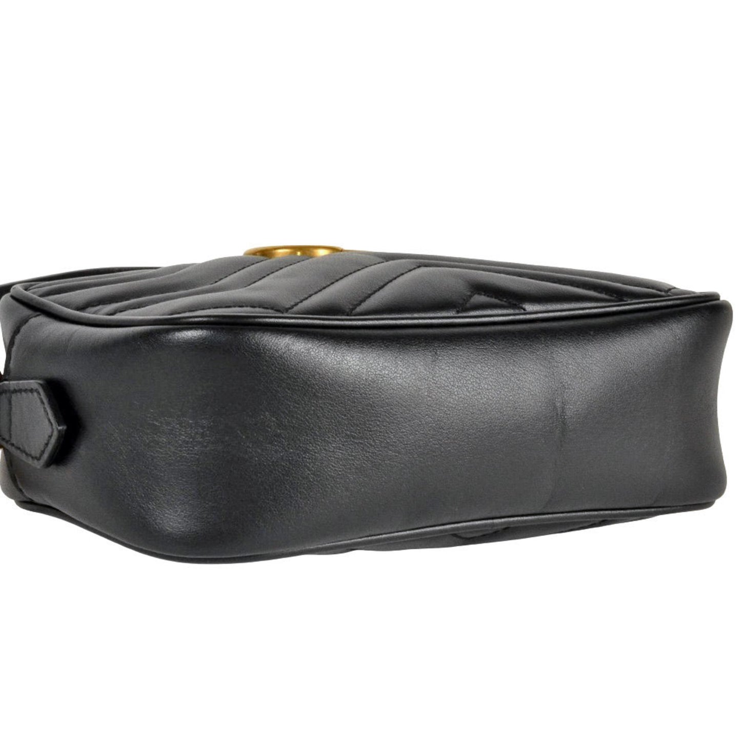 Gucci Black Leather Gg Marmont