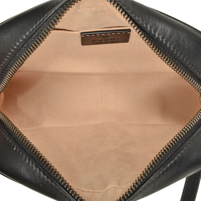 Gucci Black Leather Gg Marmont