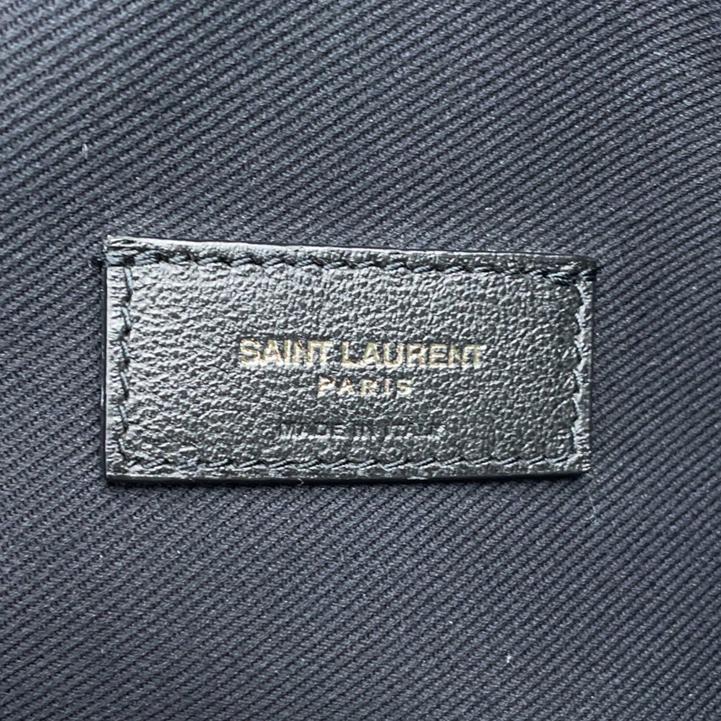 Saint Laurent Black Leather Teddy