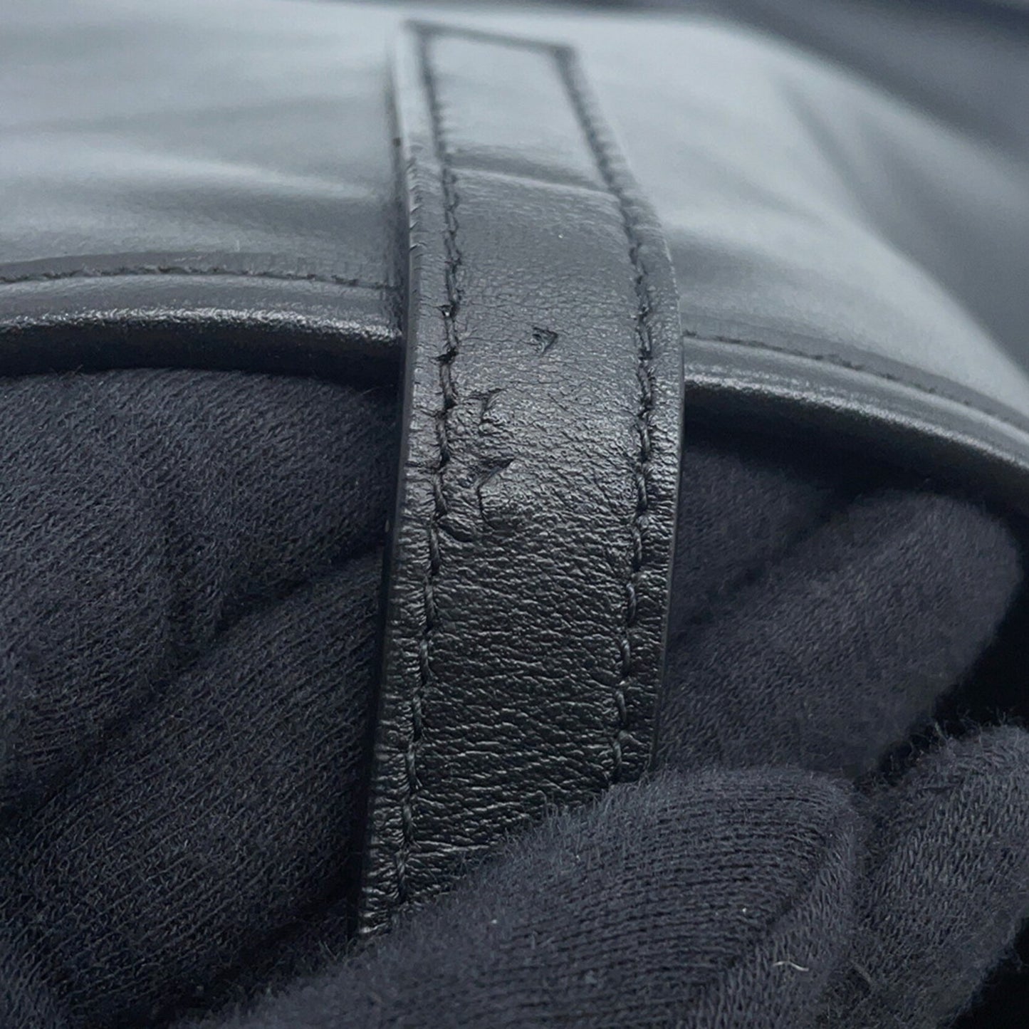 Saint Laurent Black Leather Teddy