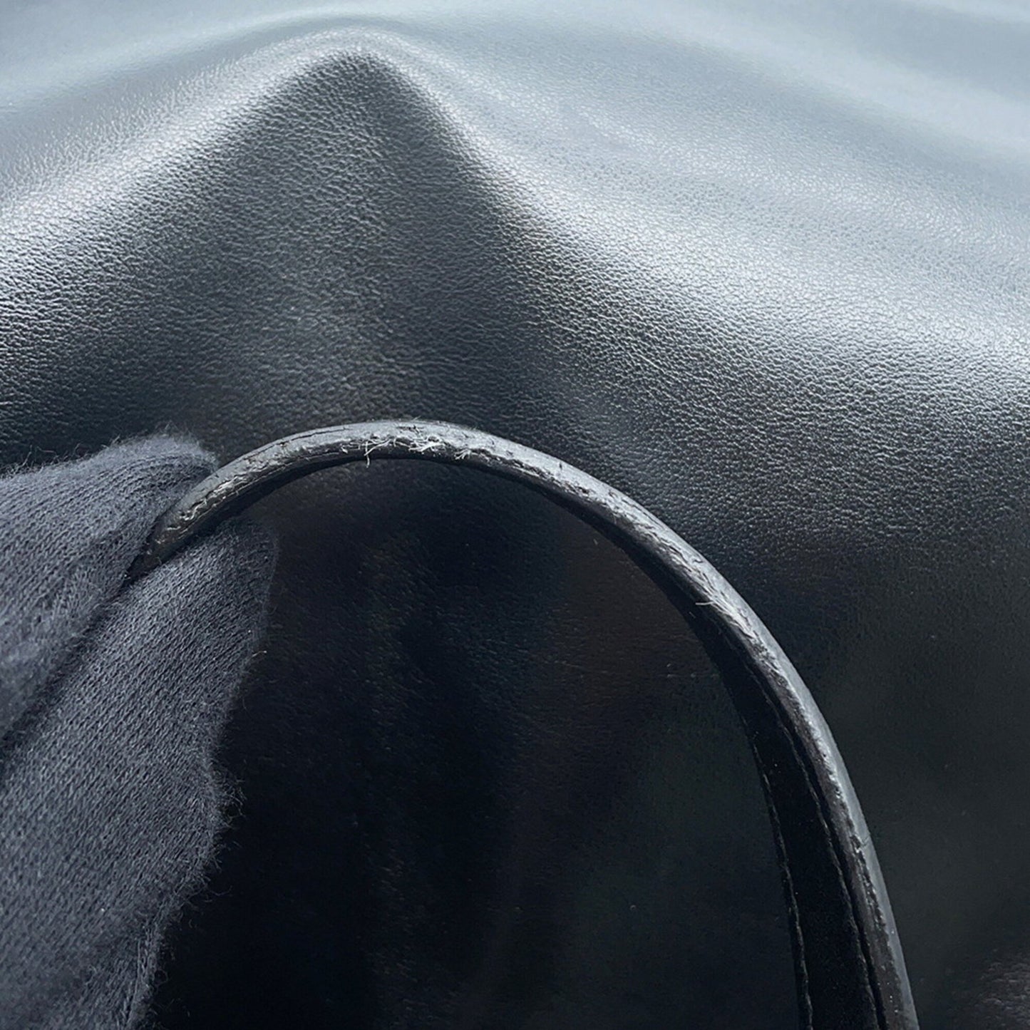 Saint Laurent Black Leather Teddy