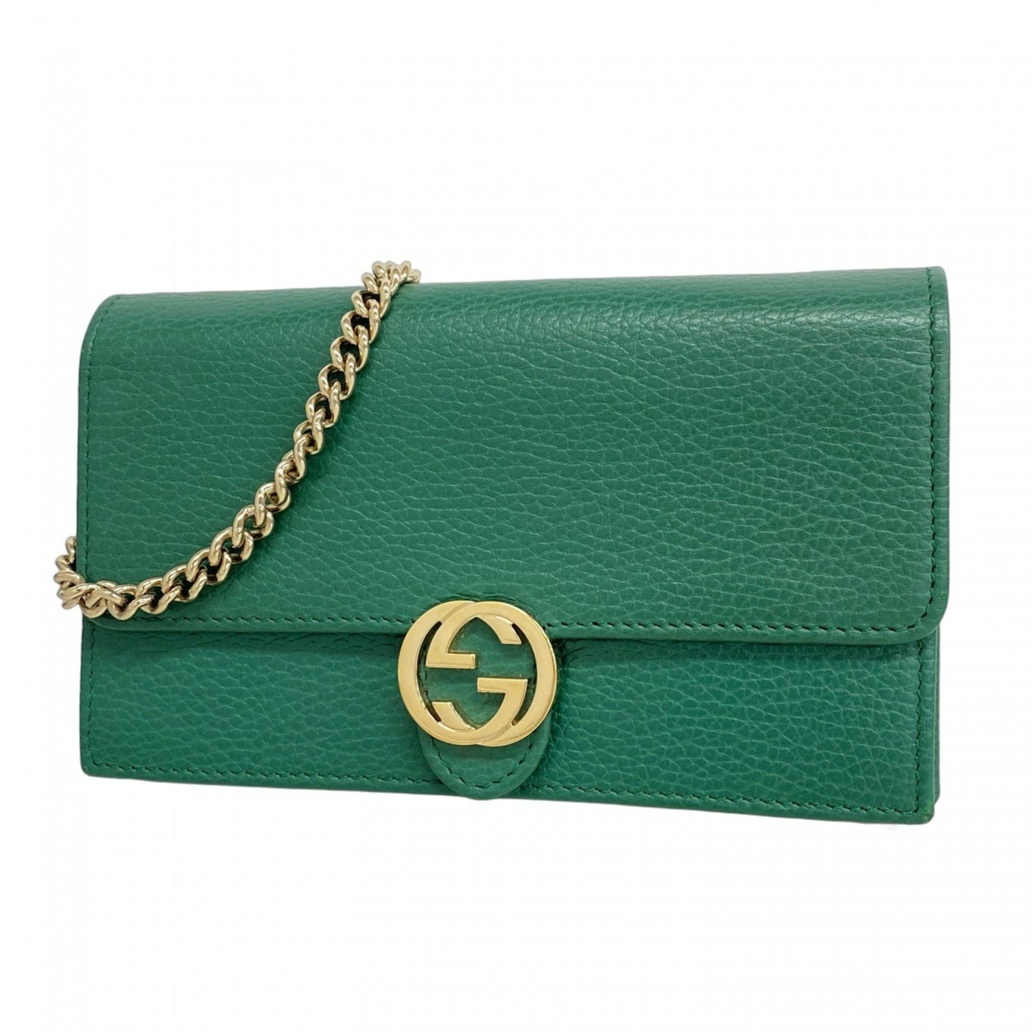 Gucci Green Leather Interlocking G