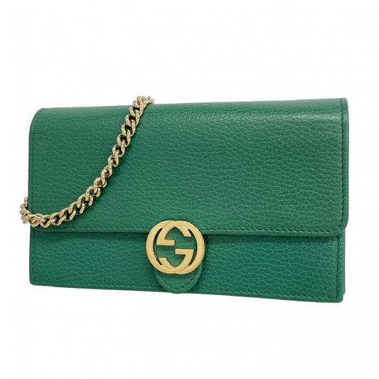 Gucci Green Leather Interlocking G