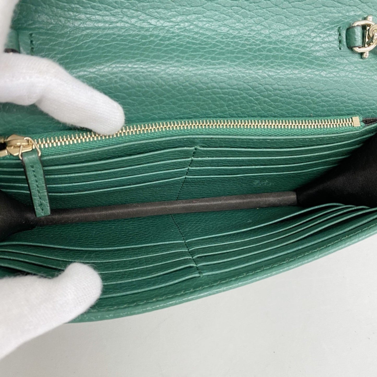 Gucci Green Leather Interlocking G