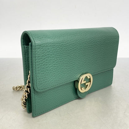 Gucci Green Leather Interlocking G