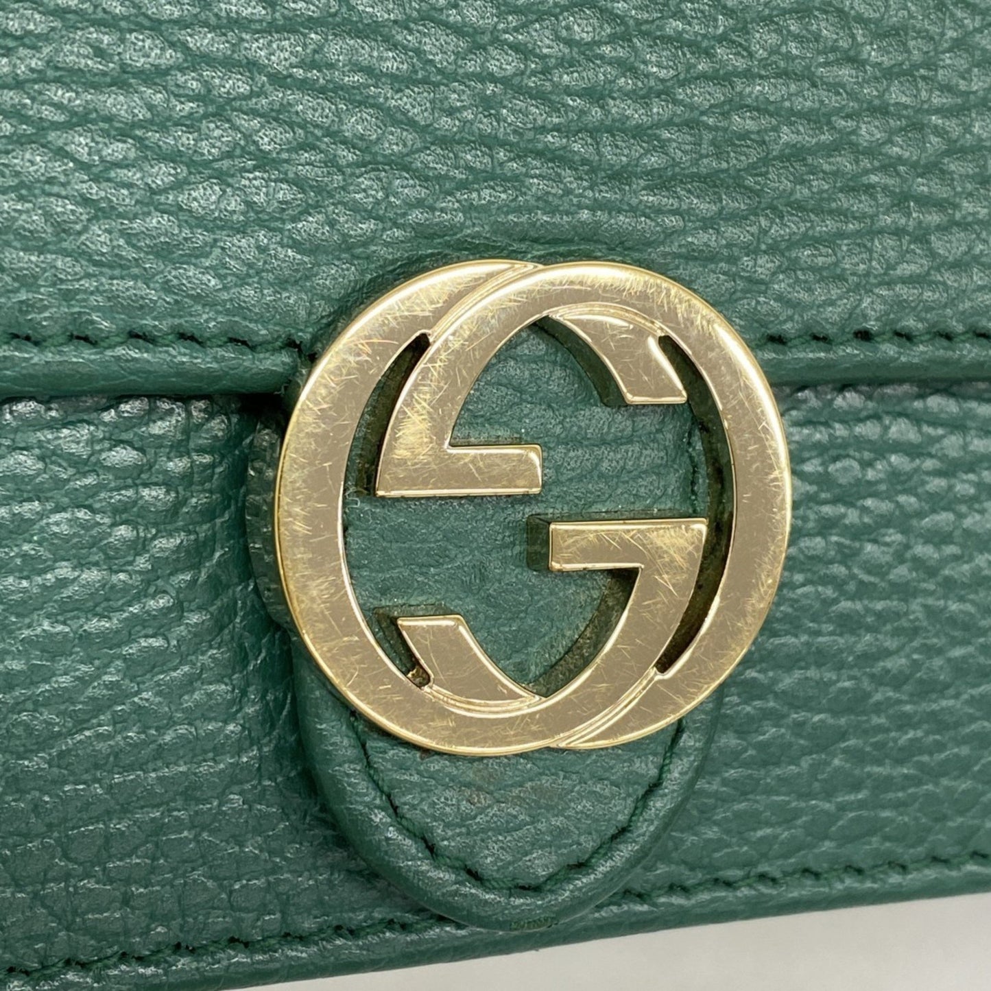 Gucci Green Leather Interlocking G
