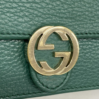 Gucci Green Leather Interlocking G