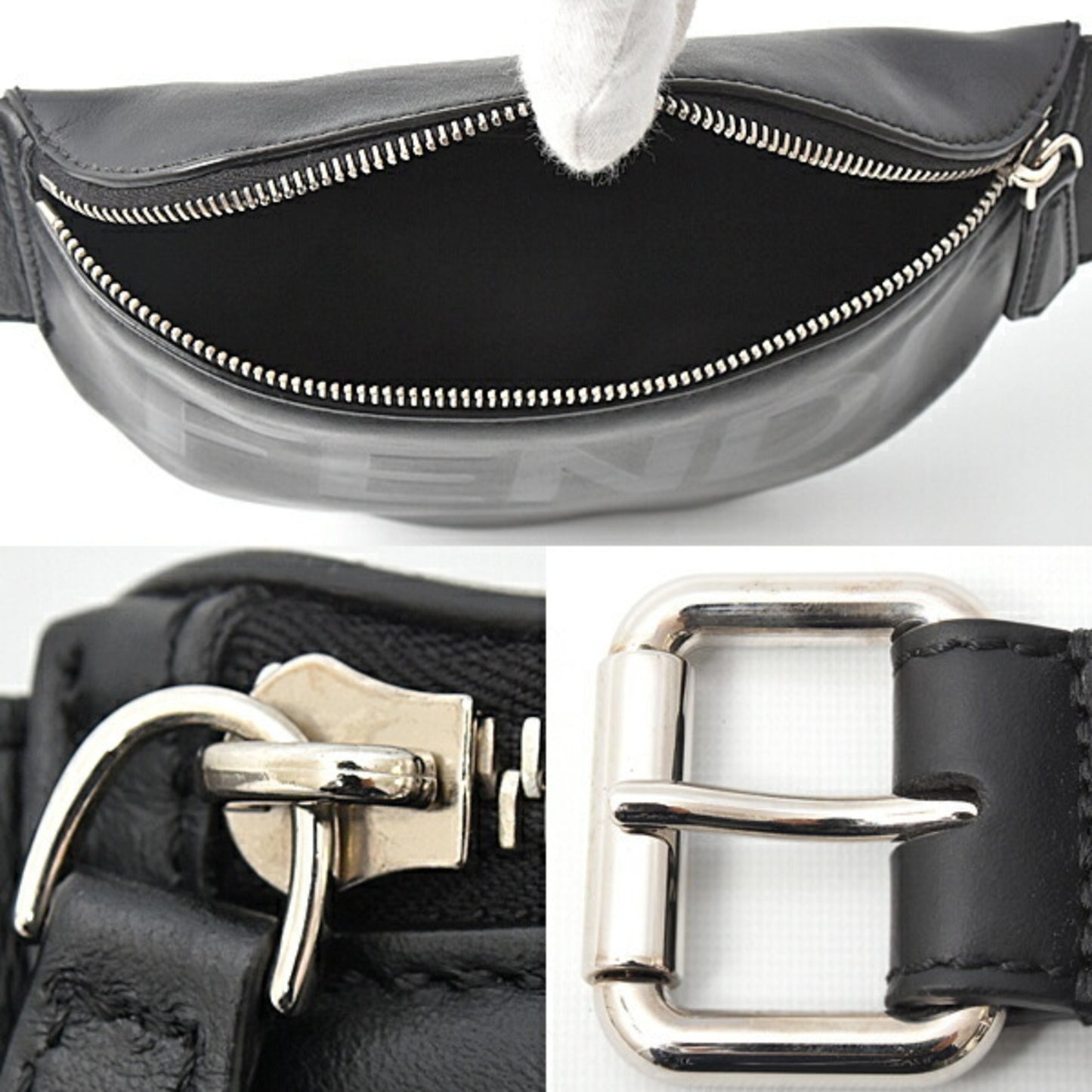 Fendi Black Leather Clutch