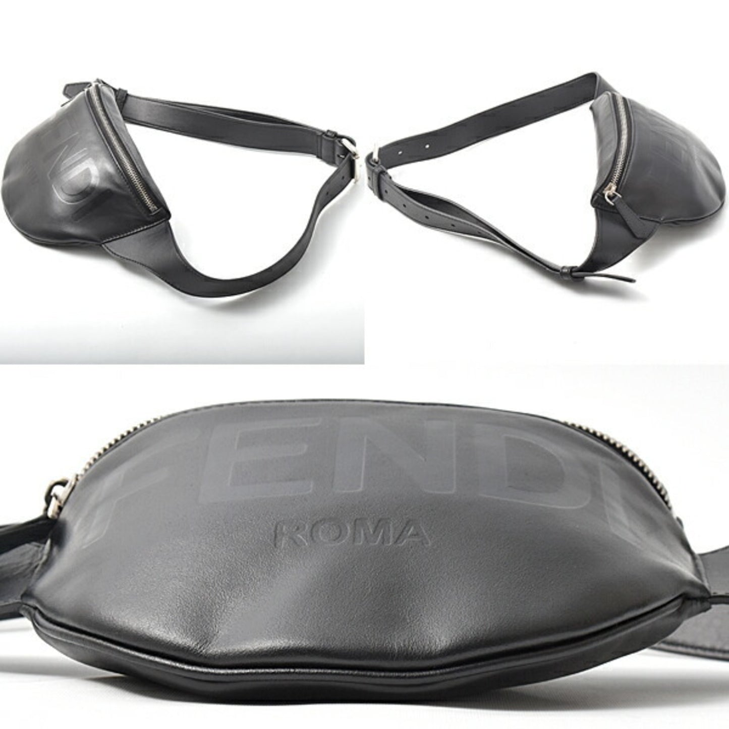 Fendi Black Leather Clutch
