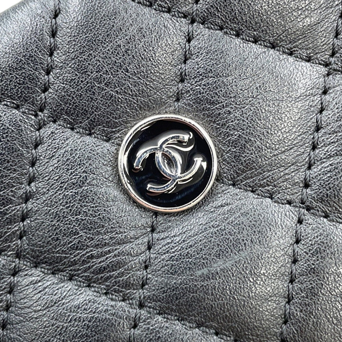 Chanel Black Leather Coco Mark