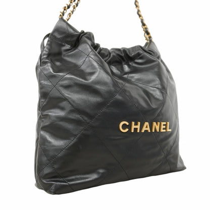 Chanel Black Leather Chanel 22