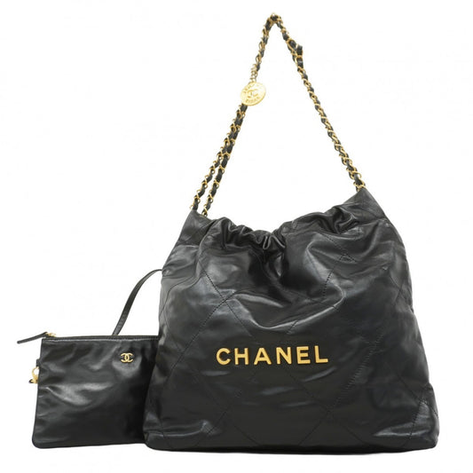 Chanel Black Leather Chanel 22